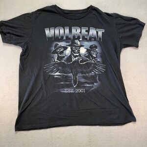 Volbeat T-Shirt Black‎ Graphic Print Band Tee Rock Music EST. 2001 Size XL Retro